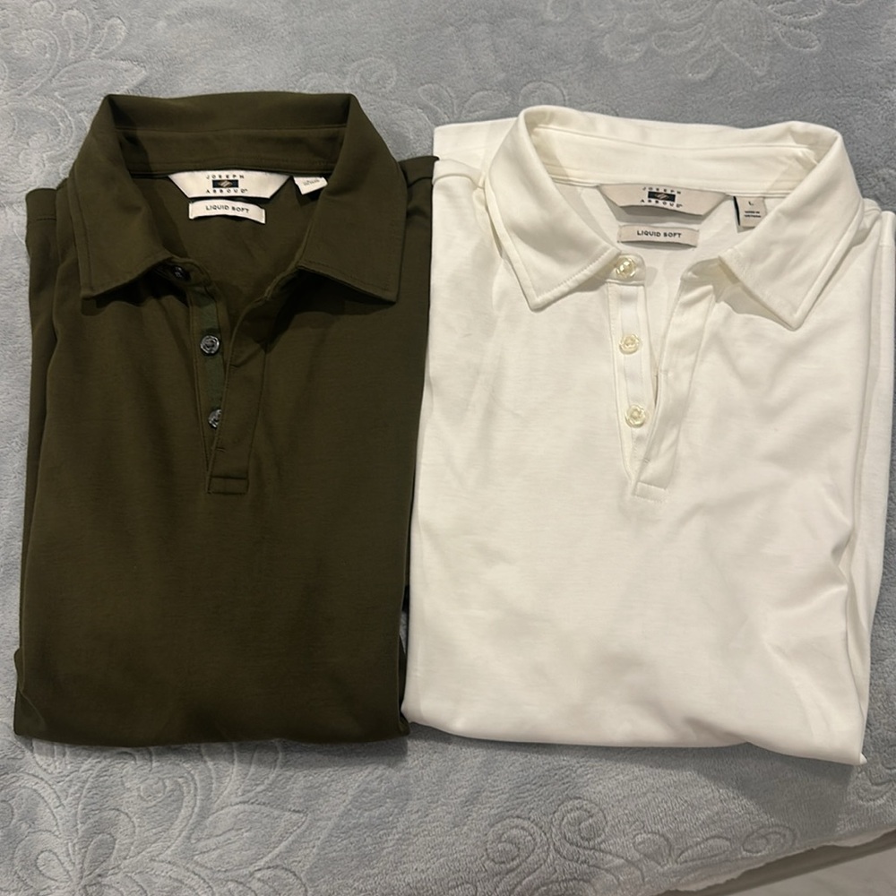 Joseph Abboud, Polo Shirt, Liquid Soft, Size L, Bundle of two